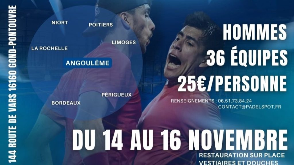 P1000 Padel Spot Angoulême : le tournoi, le plateau et les résultats