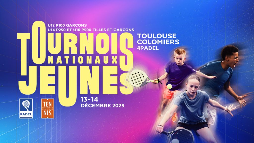 Tournoi jeunes 4PADEL Toulouse Colomiers : catégories, format, inscription