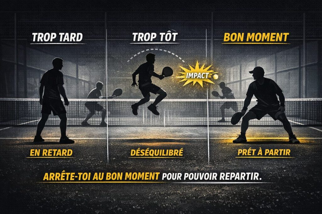 Le split-step et les déplacements au padel