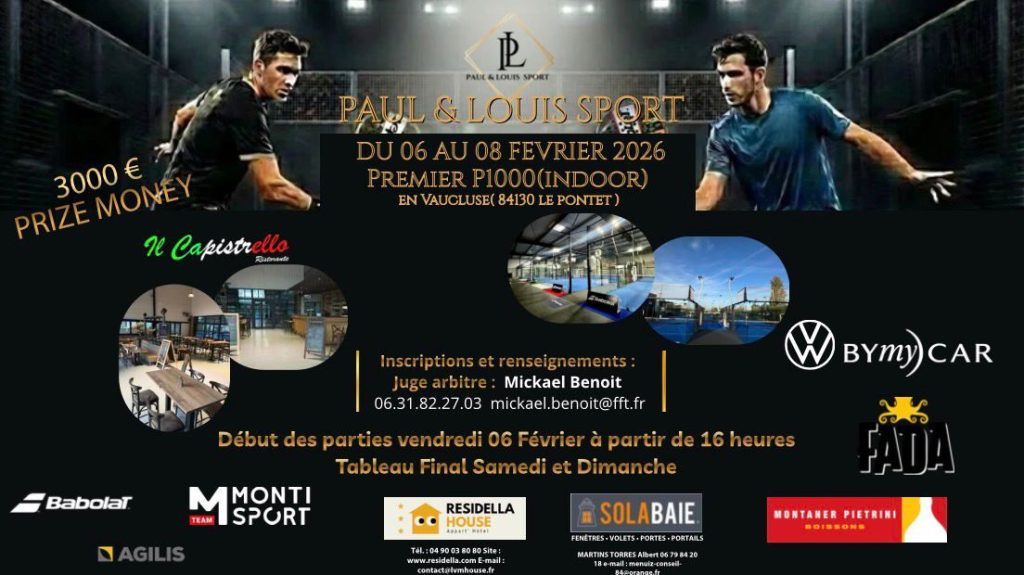 P1000 Paul & Louis Sport : le tournoi, les têtes de série et le plateau